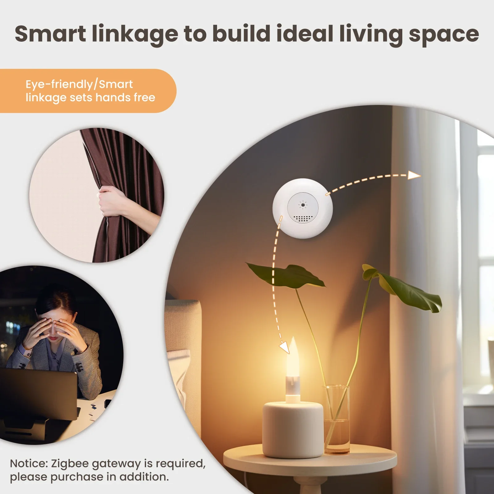 MOES Tuya Zigbee Sensor de luz - Home Automation Technology avaliação e preço