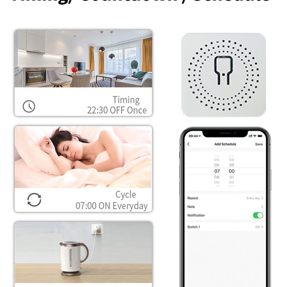Módulo de Interruptor WiFi par - Diy Smart Home Automation Devices avaliação e preço