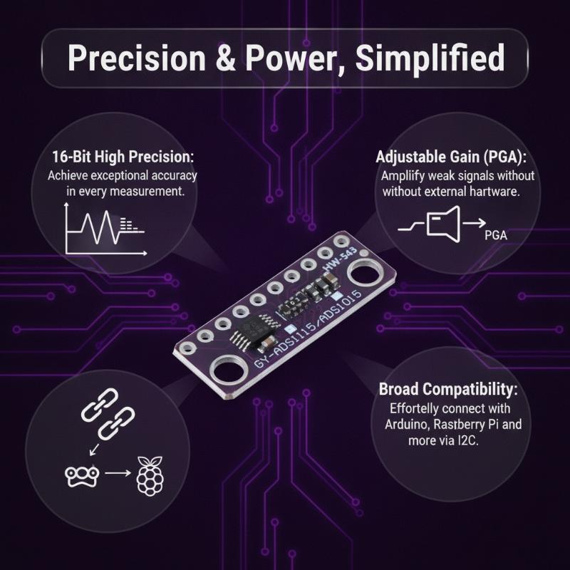 Módulo ADC ADS1115 de Ganho Aj - Diy Home Automation System avaliação e preço