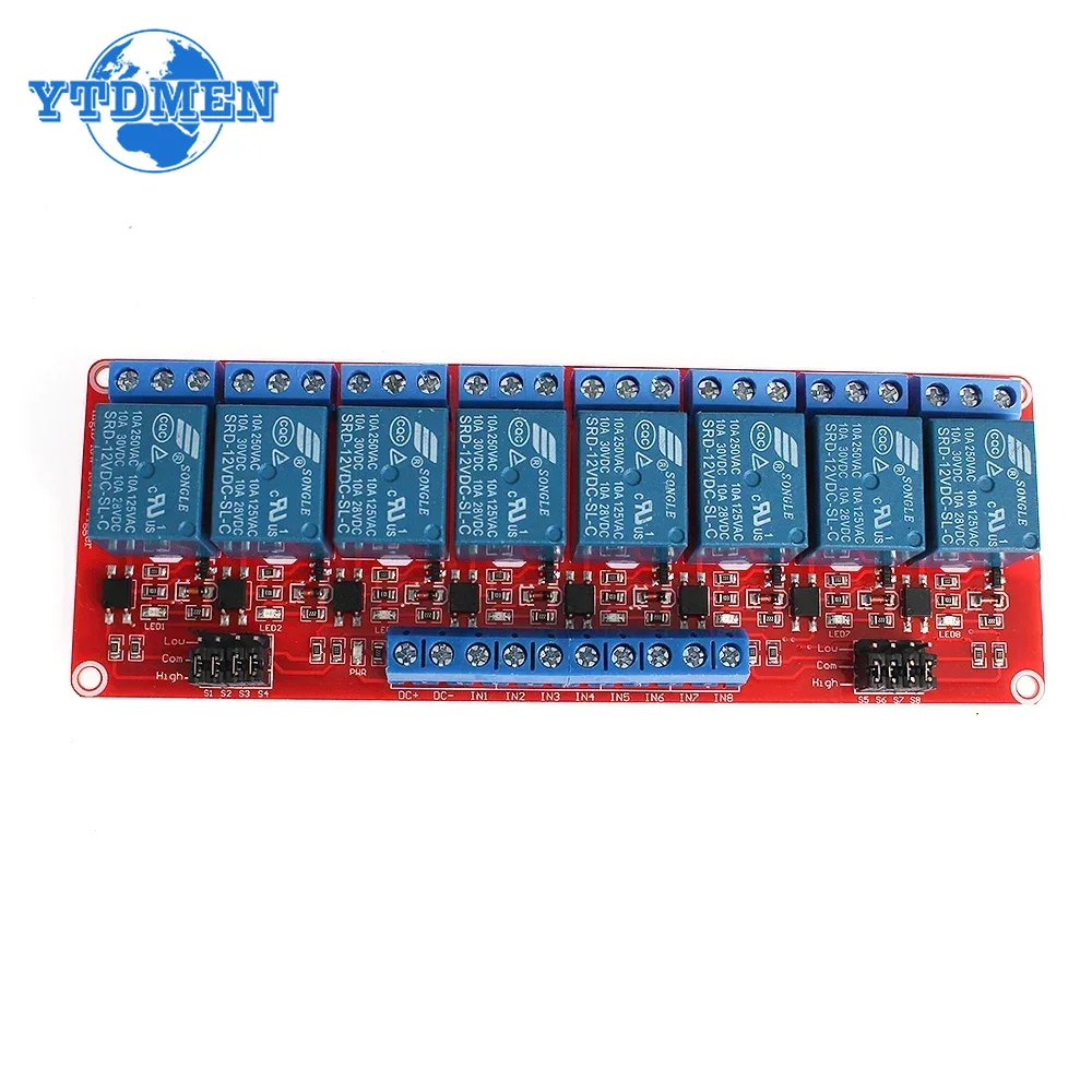 1 peça módulo de relé 5v 12v 2 - Relay 8 Channel Board avaliação e preço